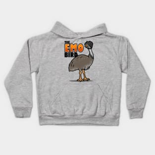 The Emo Bird Funny Emu Bird Original Cartoon Meme Kids Hoodie